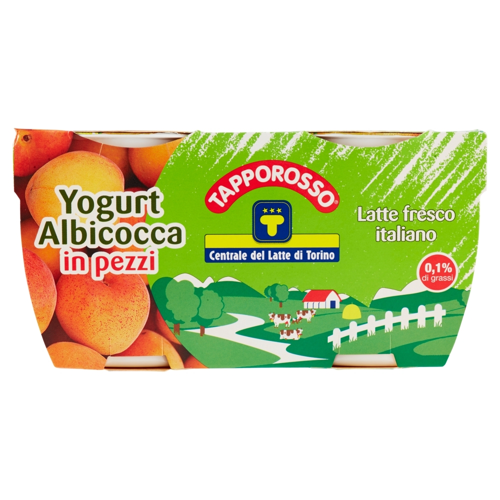 Yogurt Magro Albicocca in Pezzi, 2x125 g